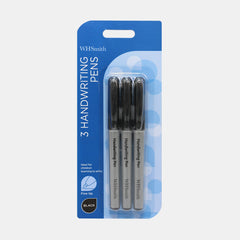 Whsmith Handwriting Pen Black (Pack Of 3)