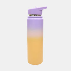Whsmith Apricot Glow Stainless Steel Bottle With Flip-Up Straw 700Ml