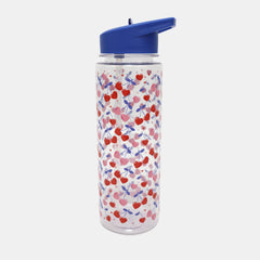 Whsmith Cherries Water Bottle With Flip-Up Straw 750Ml