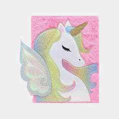 WHSmith Believe in Unicorns A5 Ruled Plush Notebook