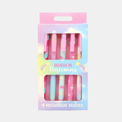 WHSmith Believe in Unicorns Mechanical Pencils Set (Pack of 5)