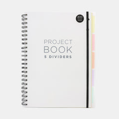 Whsmith A4 Project Book With 5 Dividers (200 Ruled Pages)