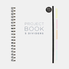 Whsmith B5 Project Book With 5 Dividers (200 Ruled Pages)