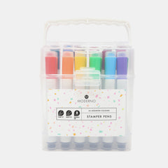 Whsmith Moderno Stamper Pens With Storage Case (Set Of 24)