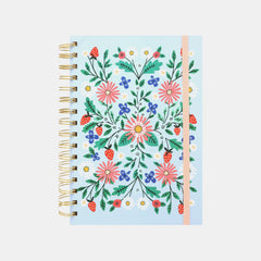Whsmith Strawberry Bloom A5 Chunky Wiro Notebook