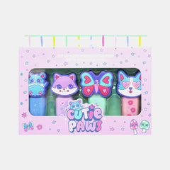 Whsmith Cutie Paws Xl Highlighters Set (Set Of 4)