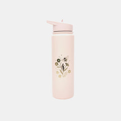 Whsmith Jade Garden Stainless Steel Bottle With Flip-Up Straw 700Ml