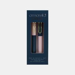 Whsmith Emerald Blush Pen And Pencil Writing Set (Set Of 2)