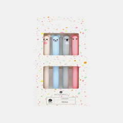 Whsmith Moderno Animal Erasable Pens â€“ Blue Ink, Pack Of 4