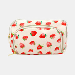 WHSmith Strawberries Multi‑Zip Pencil Case
