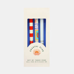 WHSmith Coastal Club Black Ink Pens (Pack of 3)