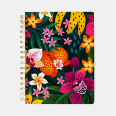 WHSmith Orchid Palms B5 Project Notebook with 4 Pocket Dividers