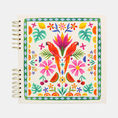 WHSmith Orchid Palms Scrapbook with 50 Acid-Free Leaves & 2 Pocket Pages