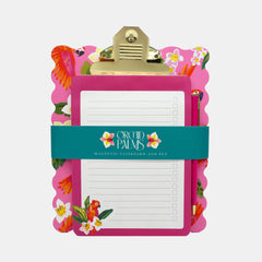 WHSmith Orchid Palms Magnetic Clipboard & Black Ink Pen