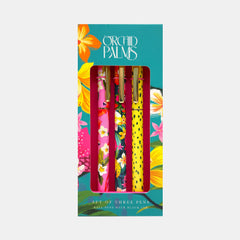WHSmith Orchid Palms Black Ink Pens (Pack of 3)