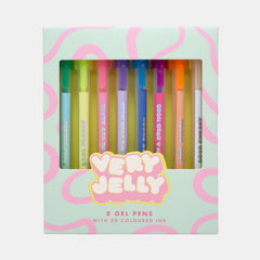 WHSmith Very Jelly 3D Coloured Ink Gel Pens – Assorted Colours (Pack of 8)