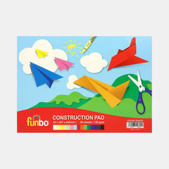 Funbo Construction Paper Pad A3 – 120 Gsm, 50 Sheets, Assorted Colours