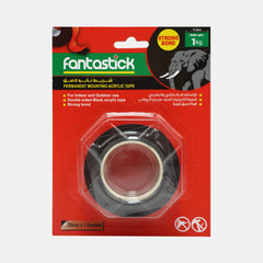 Fantastick Acrylic Mounting Tape – Strong Adhesion & Durable, Black (25Mm × 1.5M)