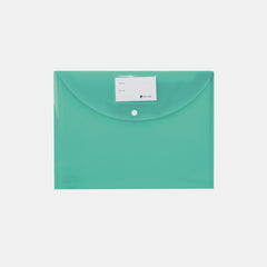 Atlas Document Bag With Card Pocket & Button, Full Size- Green