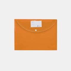 Atlas Document Bag With Card Pocket & Button, Full Size- Orange