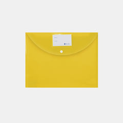 Atlas Document Bag With Card Pocket & Button, Full Size- Yellow