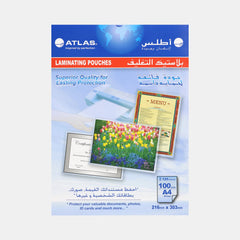 Atlas A4 Laminating Pouches 125 Micron – (100 Pcs) , 216 × 303Mm