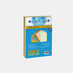 Atlas Coloured A4 Paper, 80Gsm- 10 Assorted Colours (100 Sheets)