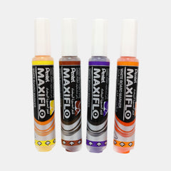 Pentel Maxiflo Chisel Tip Whiteboard Markers – Assorted Colours (4Pcs)