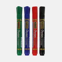 Pentel Chisel Tip Permanent Markers – Assorted Colours (Pack Of 4)