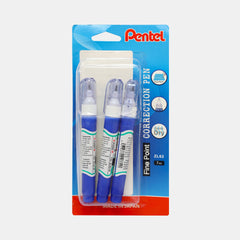 Pentel Fine Point Correction Pen – Metal Tip & Quick Dry, 7Ml (3Pcs)