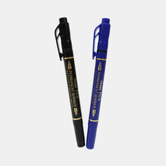 Pentel Twin Tip Permanent Marker – Fine & Extra Fine Tips, Blue & Black (2Pcs)