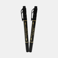 Pentel Twin Tip Permanent Marker – Fine & Extra Fine Tips, Black (2Pcs)