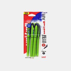 Uni-Ball Air Micro Green Barrel Pen- Blue Ink (Pack Of 6)