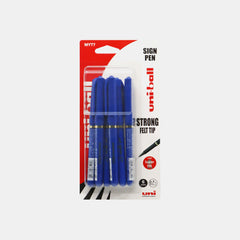Uni-Ball Sign Pen 0.7 Mm- Strong Felt Tip (Blue- Pack Of 8)