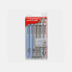 Uni-Ball Zento Fine 0.7Mm Water-Based Rollerball Pen -Black Ink (Pack Of 6 Assorted Colors)
