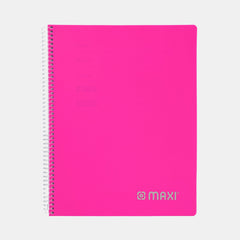 Maxi A4 Spiral Notebook - Pink (80 Sheets)