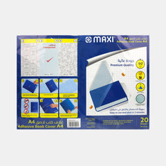 Maxi Clear A4 Self-Adhesive Book Cover Sheets 34Cm X 47Cm - Transparent (20 Sheets)