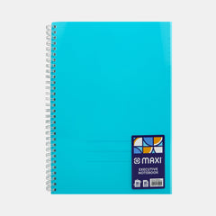 Maxi Wire-O Coloured Polypropylene B5 Notebook - Blue (80 Sheets)
