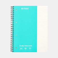 Maxi Wire-O A4 Study Notebook - Green (80 Sheets)