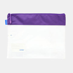 Maxi B4 Single Zipper Document Bag, Water-Resistant Clear Storage Pouch