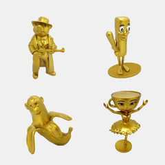 Italian Brainrot Surprise Figures 5 Inch (Pack Of 8- Gold Color)