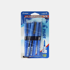 Pilot Hi‑Tecpoint V5 Rollerball Pen, 0.5 Mm- Blue (Pack Of 6)