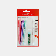 Faber‑Castell Econ Mechanical Pencils With Leads (0.7Mm- Set Of 4)