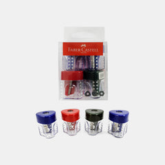 Faber‑Castell Mini Grip Sharpeners, Single Hole (Set Of 4)