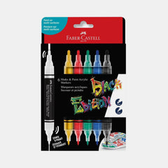 Faber‑Castell Black Edition Shake & Paint Markers- Classic Colours (Pack Of 6)