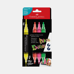 Faber‑Castell Shake & Paint Markers- Neon Colours (Pack Of 4)