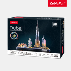 Cubicfun 3D Puzzle Led City Line – Dubai (182 Pieces)