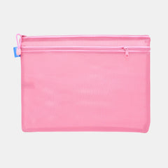 Maxi B4 Double Zipper Film Cover Document Storage Pouch - Pink
