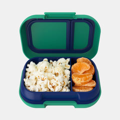Bentgo Kids Snack Container 2‑Compartment Leak‑Proof Lunchbox – Green/Navy