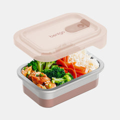 Bentgo Microsteel Heat & Eat Container 500Ml (Snack Size)- Rose